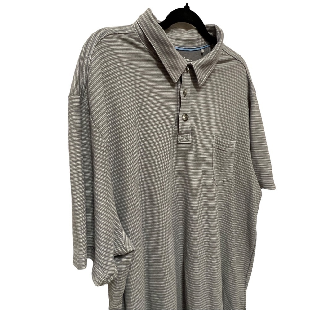 TOMMY BAHAMA Men’s Gray Island Zone Polo Shirt, Size XXL - Picture 3 of 10
